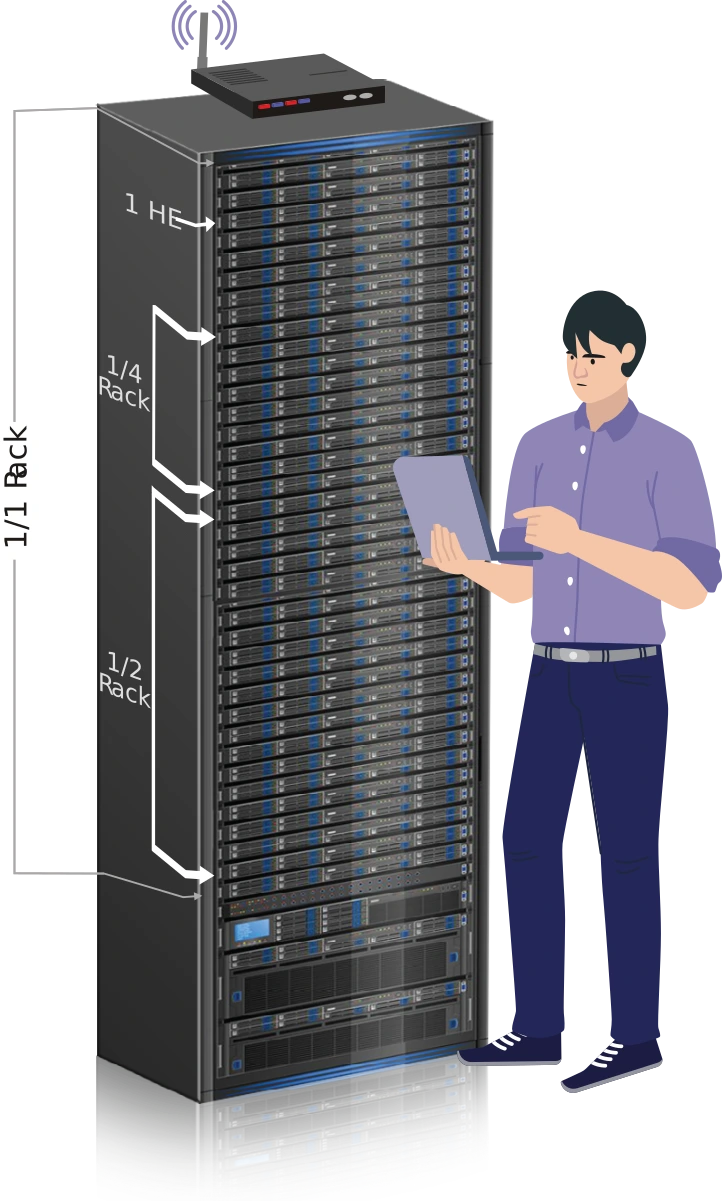 Rack mit Servern